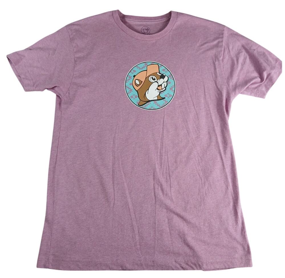 Stuck On Buc-ee's Shirt Womens Medium Purple Graphic Tee Cacti T-Shirt Road Trip